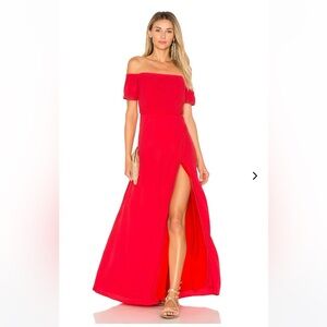 Lovers & Friends Off Shoulder Havana Maxi Dress Vibrant Feminine Beach Resort S